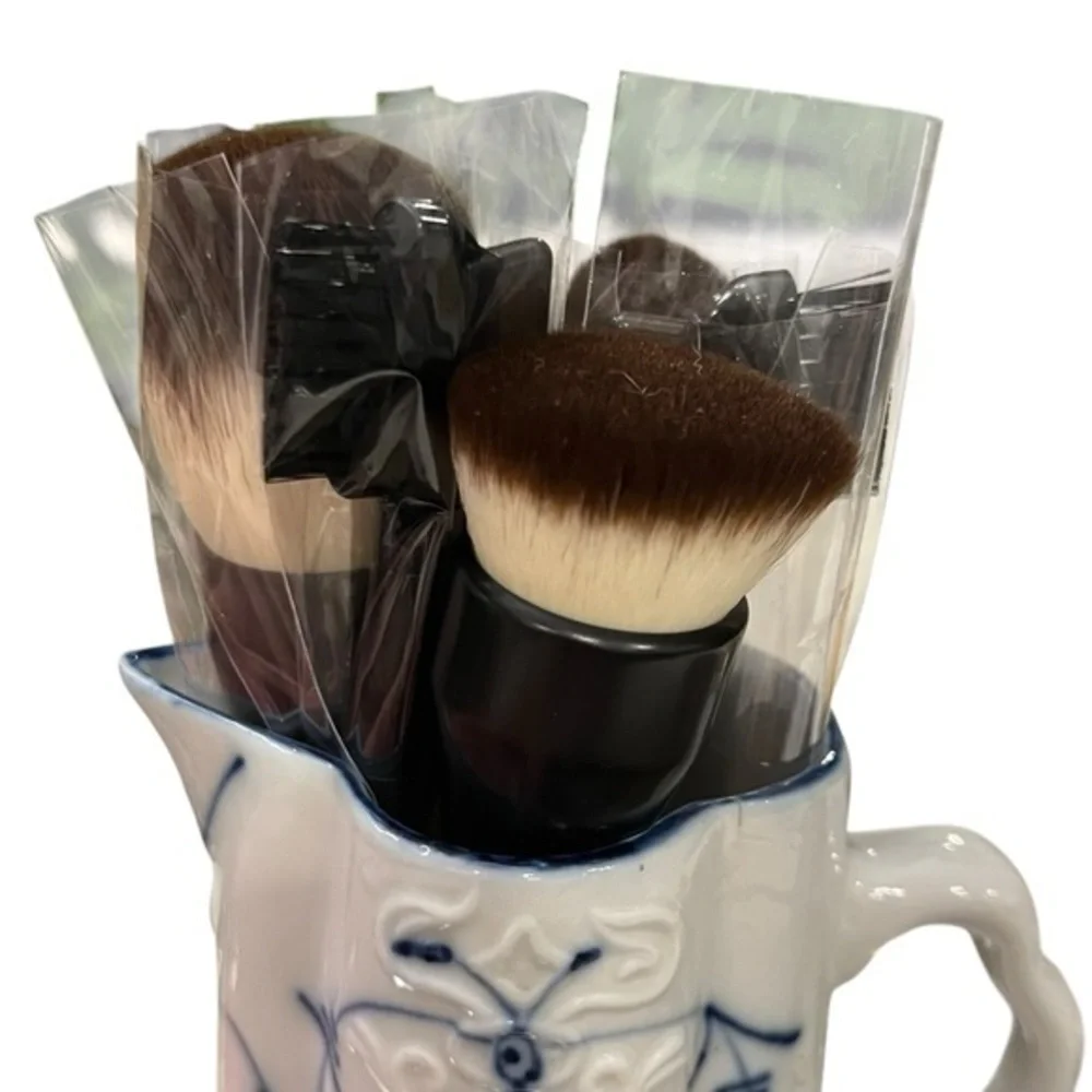 SK Set Of 11 Brushes | Beauty Foundation Powder Blush Shadow Brow Fan | Gift Set